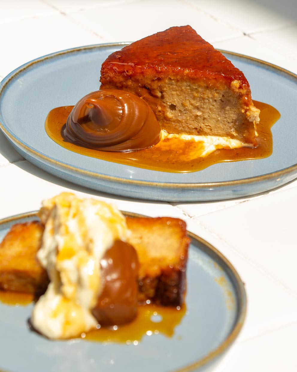 PUDIM DE PÃO DE BANANA E DULCE DE LECHE