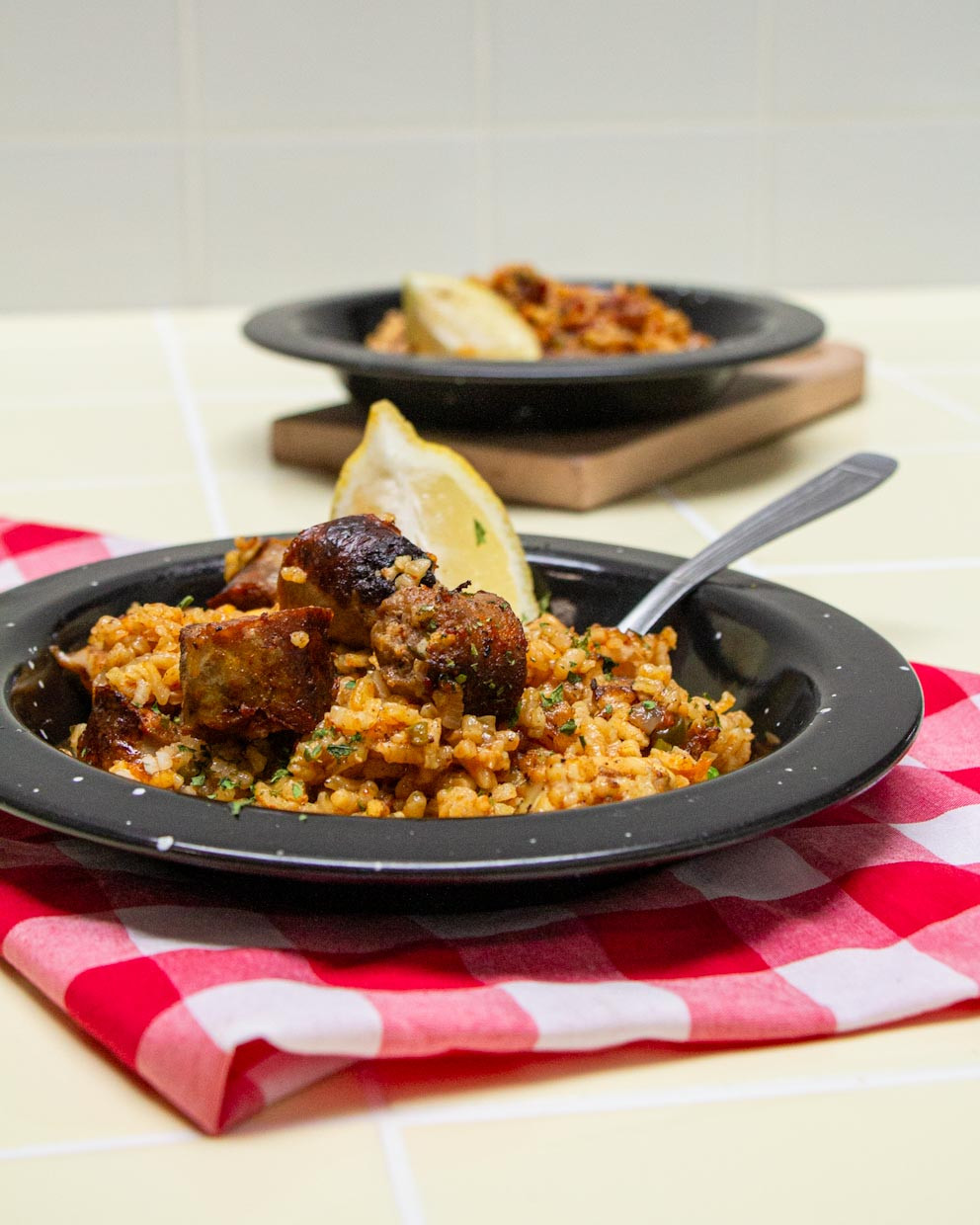 ARROZ COM CHURIZO E LULA